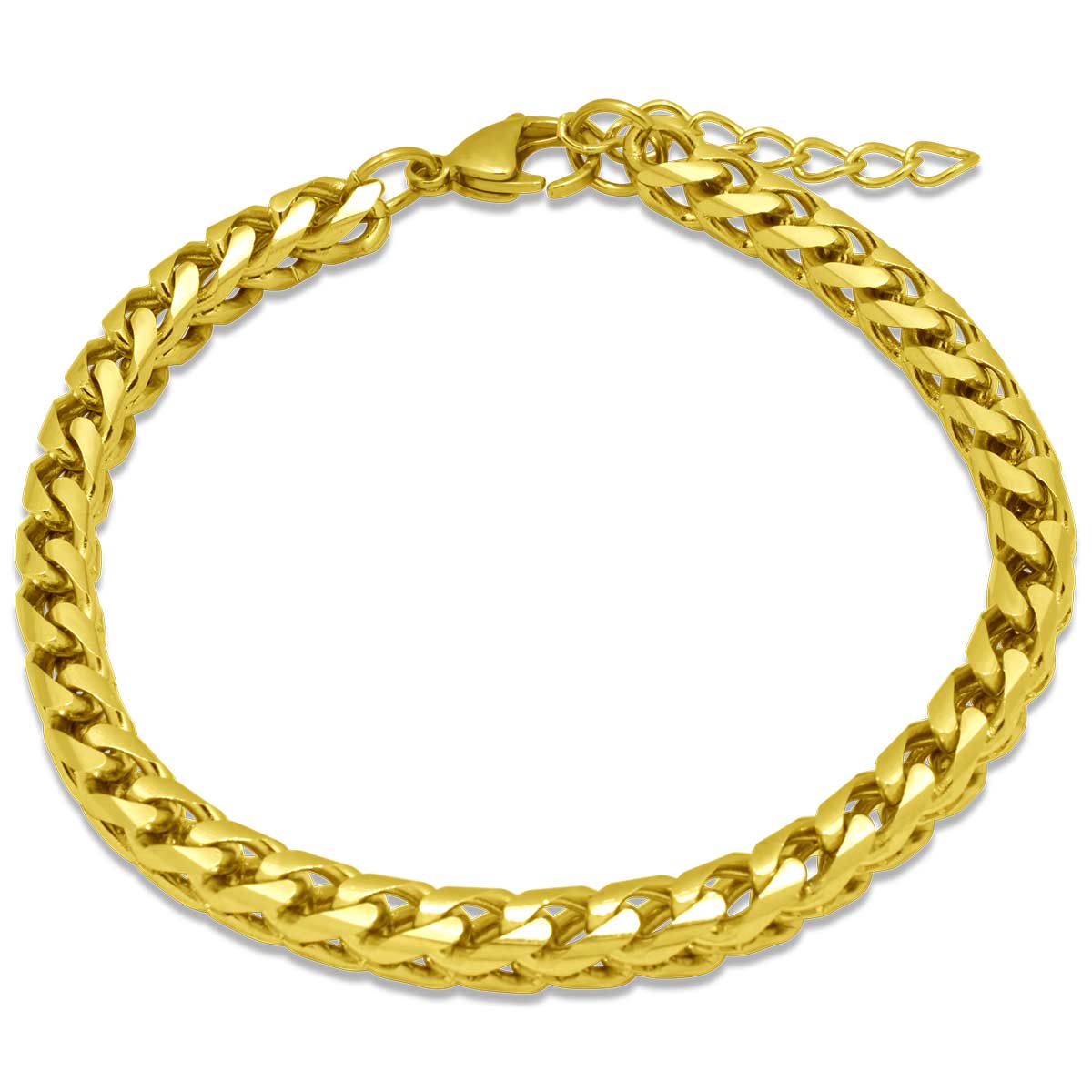 Alpha Gold Bracelet 6MM Βραχιόλι από ανοξείδωτο ατσάλι 316L